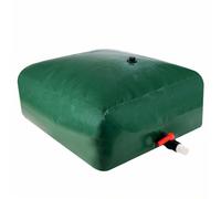 WERKA Pro - Barril de Lluvia Suave de 500 litros de PVC de 0,7 mm, Resistente a la Intemperie, con válvula de 1/4 de Giro de 1,5 Pulgadas y Entrada de Agua de 1 Pulgada - Color Verde 1 x 1 x 0,5 m
