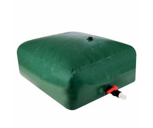 WERKA Pro - Barril de Lluvia Suave de 500 litros de PVC de 0,7 mm, Resistente a la Intemperie, con válvula de 1/4 de Giro de 1,5 Pulgadas y Entrada de Agua de 1 Pulgada - Color Verde 1 x 1 x 0,5 m