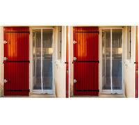 WERKA PRO Cortina mosquitera magnética para Puerta 215 x 100 cm Blanco (Paquete de 2)