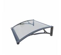 WERKA PRO Marquesina de Aluminio y policarbonato 80 x 100 cm | Duradero, transparente, uso en casa, panel de 2,5 mm anti UV, decoración y protección de entrada, fácil instalación