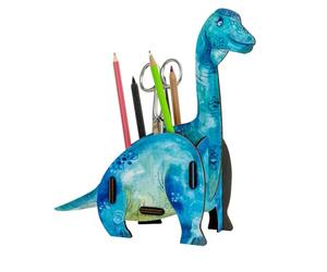 Werkhaus Design + Produktions GmbH Dino Brachiosaurus - Caja para lápices (8 x 30 x 14 cm), color azul