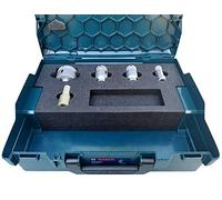 Werkmax Corona de perforación de diamante para azulejos, gres porcelánico, M14, calidad profesional, en Bosch L-Boxx (SET 3)