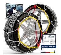 WERKTHOR 2x Cadenas de Nieve para Coche - Cadenas para Autos Certificadas - Máximo Agarre y Montaje Fácil - Cadenas Metálicas para Nieve - Para Diversas Medidas de Ruedas