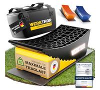 WERKTHOR Calzos de Rueda Autocaravana (Amarillo) - [Juego de 2] Calzos de Rueda Probados para Caravanas, Autocaravanas y Remolques [<13,5t] - Calzos de Rueda de Nivelación sin Escalones In olsa