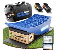 WERKTHOR Calzos de Rueda Autocaravana (Azul) - [Juego de 2] Calzos de Rueda Probados para Caravanas, Autocaravanas y Remolques [<13,5t] - Calzos de Rueda de Nivelación sin Escalones In olsa
