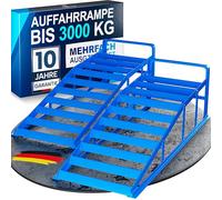 WERKTHOR Rampas de elevación de coche de metal [Juego de 2] - Rampas para coche hasta <3t - Rampa de alta resistencia para cualquier superficie - Plataformas de coche robustas
