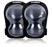 Werku WK100290, Rodilleras, Protección Máxima 100 N, Cuerpo de PVC y Poliéster 600D, Relleno de Espuma y Aire Inyectado, Antideslizante, Antimarca, Antirayadura e Impermeable