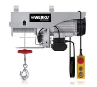 Werku WK400550, Polipasto Cable, Calidad Profesional, Carga 1000 kg, Potencia 1600 W, Protección IP54, Altura 22 M