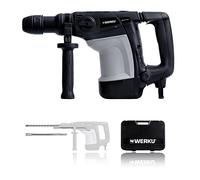Werku WK401020, Taladro Martillo Demoledor, Calidad Profesional, Potencia 1100 W, Energía Impacto 7 J, Portabrocas SDS-Max, Sistema Antivibración, Incluye Maletín, Broca Hormigón y Cincel
