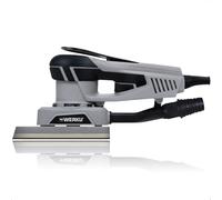 Werku WK401780, Lijadora Triangular Rotorbital, Calidad Profesional, Motor Brushless, Potencia 350 W, Plato Base 100 x 150 x 150 mm, Órbita 3 mm, Incluye Hoja Lijado y Manguera Aspiración