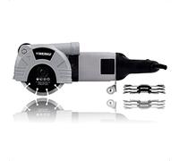 Werku WK403230, Rozadora Circular Paredes, Calidad Profesional, Potencia 2400 W, Disco 150 mm, Sistema Refrigeración, Incluye Disco Corte Triple Hoja y Maletín Transporte