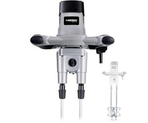 Werku WK403240, Mezclador Doble Pintura-Mortero, Calidad Profesional, Mezclado 100 Kg, Potencia 1600 W, Incluye 2 Varillas Mezcladoras