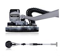 Werku WK403260, Lijadora Circular Paredes Techos, Calidad Profesional, Potencia 400 W, Disco 225 mm, Motor Brushless, Sistema Luz LED Visión, Incluye Disco Lijado y Manguera Aspiración