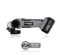 Werku WK403410, Amoladora Ángulo Inalámbrica, Calidad Profesional, Potencia 20 V, Disco 125 mm, Mango Principal Slim-Fit, Incluye Mango Auxiliar. No Incluye Batería y Cargador