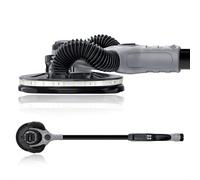 Werku WK403590, Lijadora Circular Rotorbital Paredes-Techos, Calidad Profesional, Potencia 400 W, Disco 225 mm, Órbita 5 mm, Sistema Luz LED Visión, Incluye Disco Lijado y Manguera