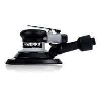 Werku WK500290, Lijadora Circular Rotorbital Neumática, Calidad Profesional, Disco 150 mm, Órbita 5 mm, Incluye Manguera Aspiración