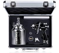 Werku WK500480, Pistola Pintar Succión Neumática, Calidad Profesional, Boquillas 1.3-1.5 mm, Depósito 1000 ml, Sistema HVLP-III, Especial Barnices, Esmaltes, Viscosidades Bajas/Medias