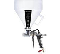 Werku WK500660, Pistola Pintar Gravedad Gotelé Neumática, Calidad Profesional, Boquillas 4-6-8 mm, Depósito 6 L, Especial Gotelés, Yesos, Pétreos, Viscosidades Altas