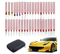 Werkzeugsatz Zum Entfernen Von Klemmen - 38-teiliger Stiftentferner,Kfz-Kabelbäume | Steckverbinderklemmen-Ausziehwerkzeuge Für Autostecker | 201 Computer-Kabelbaum-Demontageset Aus Edelstahl Und