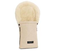 WERNER CHRIST BABY, Saco de piel de cordero OSLO para capazo - Saco de invierno de piel médica (de 0 a 6 meses) para bolsa de transporte, capazo, cochecito, en nube (beige)