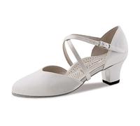 Werner Kern - Mujeres Zapatos de Baile/Zapatos de Novia Felice - Satén Blanco - 4,5 cm - con Suela de Cuero [UK 3]