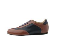Werner Kern Positano - Zapatillas de baile para hombre (piel, suela de 1,5 cm), color azul y marrón, Marrón y azul., 46 2/3 EU