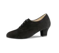 Werner Kern Zapatillas de mujer Ingrid - Piel de ante negro - 4,5 cm tacón bloque - Plantilla intercambiable - Fabricado en Italia, Negro , 39 1/3 EU