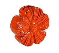 Werner Voss GmbH Jarrón 'Fiore' de gres naranja, 24,5 cm, decoración interior y exterior, elegante y moderno