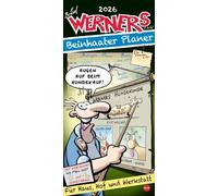Werner Werkstattplaner 2026: Praktischer Wandkalender mit frei einteilbaren Spalten. Humorvoller Terminkalender mit kultigen Werner-Cartoons.