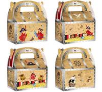WERNNSAI Cajas de regalo de piratas para decoración - Paquete de 12 cajas de golosinas con temática pirata para caramelos, mapa del tesoro, fiestas, dulces, Halloween, búsqueda del tesoro, suministros