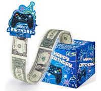 WERNNSAI Hucha para regalo en efectivo, caja de dinero sorpresa de cumpleaños, decoración de fiesta de juegos, cajas de fiesta para niños y adultos, recuerdos de fiesta de juegos con tarjeta extraíble