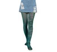 WERNZATT Medias largas Y2K con estampado de malla transparente para mujer, diseño de corazón, estampado floral, Círculo, Talla única