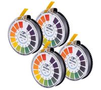 Werownsgso Tiras reactivas universales, tiras reactivas de PH, medición de rango completo, papel lakmosférico 0-14 para prueba de ácido, tiras indicadoras de 5 m de largo (4)