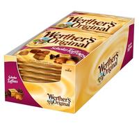 Werther's Original Caramelos Toffee Blandos de Mantequilla y Nata Cubiertos de Chocolate - Formato Ahorro 15 x 120 g - Sin Gluten y Aptos para Vegetarianos - Ideales para Picar, Regalar y Compartir