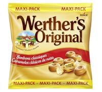 Werther's Original Caramelos Toffee de Mantequilla y Nata Fresca - Formato Ahorro Maxipack 300 g - Sabor Clásico Cremoso - Sin Gluten y Aptos para Vegetarianos - Ideales para Recetas de Repostería