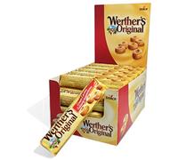 Werther's Original Caramelos Toffee de Mantequilla y Nata Fresca - Pack 24 x 50 g - Sabor Clásico Cremoso - Sin Gluten y Aptos para Vegetarianos - Ideales para Recetas de Repostería Caseras