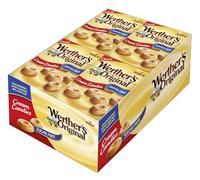 Werther's Original Caramelos Toffee de Mantequilla y Nata sin Azúcar - Formato Ahorro 12 cajetillas x 42g - Sabor Clásico - Sin Gluten - Aptos para Vegetarianos y Diabéticos - Para Compartir y Regalar