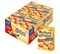 Werther's Original Caramelos Toffee de Mantequilla y Nata sin Azúcar - Pack 12 cajetillas x 42g - Sabor Clásico - Sin Gluten - Aptos para Vegetarianos y Diabéticos - Para Compartir y Regalar