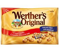 Werther's Original Cream Candies (1 kg), caramelos sin azúcar de mantequilla y nata fresca, toffees dulces y cremosos, caramelo sin gluten con sabor a crema