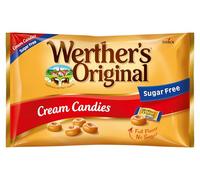 Werther's Original Cream Candies (1 kg), caramelos sin azúcar de mantequilla y nata fresca, toffees dulces y cremosos, caramelo sin gluten con sabor a crema