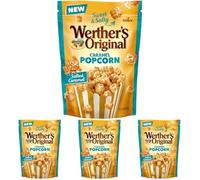 Werther's Original - Palomitas Caramelo Salado - 1 x 140 g Snack dulce (Paquete de 4)