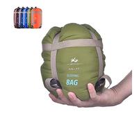 WERTYCITY Backpacking Summer Sleeping Bag Saco de Dormir Ultraligero para Acampar, Unisex, Verde, Kids