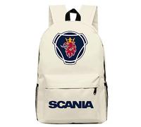 WERUN Mochila para Unisex SC.an.IA, Laptop Mochilas de Duradera con Ajustable Correa Hombro, Bolsas de Escuela Impermeabl para Estudiantes de Primaria y Secundaria-Beige 2||45x31x13cm