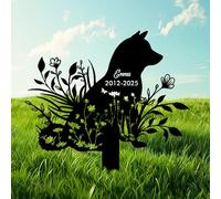 WERWAES Lápidas para Mascotas Personalizadas - Decoración Funeraria en Hierro, Regalo Conmemorativo para Perros, Gatos y Otros Animales (Incluye Grabado) (Perros)