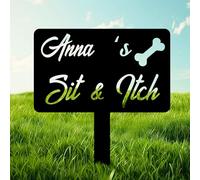 WERWAES Lápidas para Mascotas Personalizadas - Decoración Funeraria en Hierro, Regalo Conmemorativo para Perros, Gatos y Otros Animales (Incluye Grabado) (Modelo estándar-1)