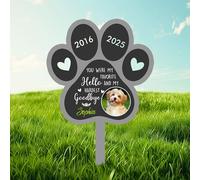WERWAES Lápidas para Mascotas Personalizadas - Decoración Funeraria en Hierro, Regalo Conmemorativo para Perros, Gatos y Otros Animales (Incluye Grabado) (Modelo estándar-4)