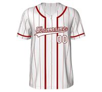 WERWAES Personalizado béisbol Camiseta Personalizada Nombre número Equipo botón Abajo Camisas de Manga Corta para Hombre Mujer