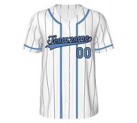 WERWAES Personalizado béisbol Camiseta Personalizada Nombre número Equipo botón Abajo Camisas de Manga Corta para Hombre Mujer