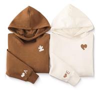WERWAES Sudadera con Capucha Personalizada para Parejas - Bordado de Rompecabezas, Corazón e Iniciales - Regalo Ideal para San Valentín, Cumpleaños o Aniversario, S-5XL