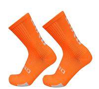 WERWER Sports Cycling Socks Compresión MTB Mountain Bike Socks Cómodo Racing (Color : A Orange, Size : 39-45)